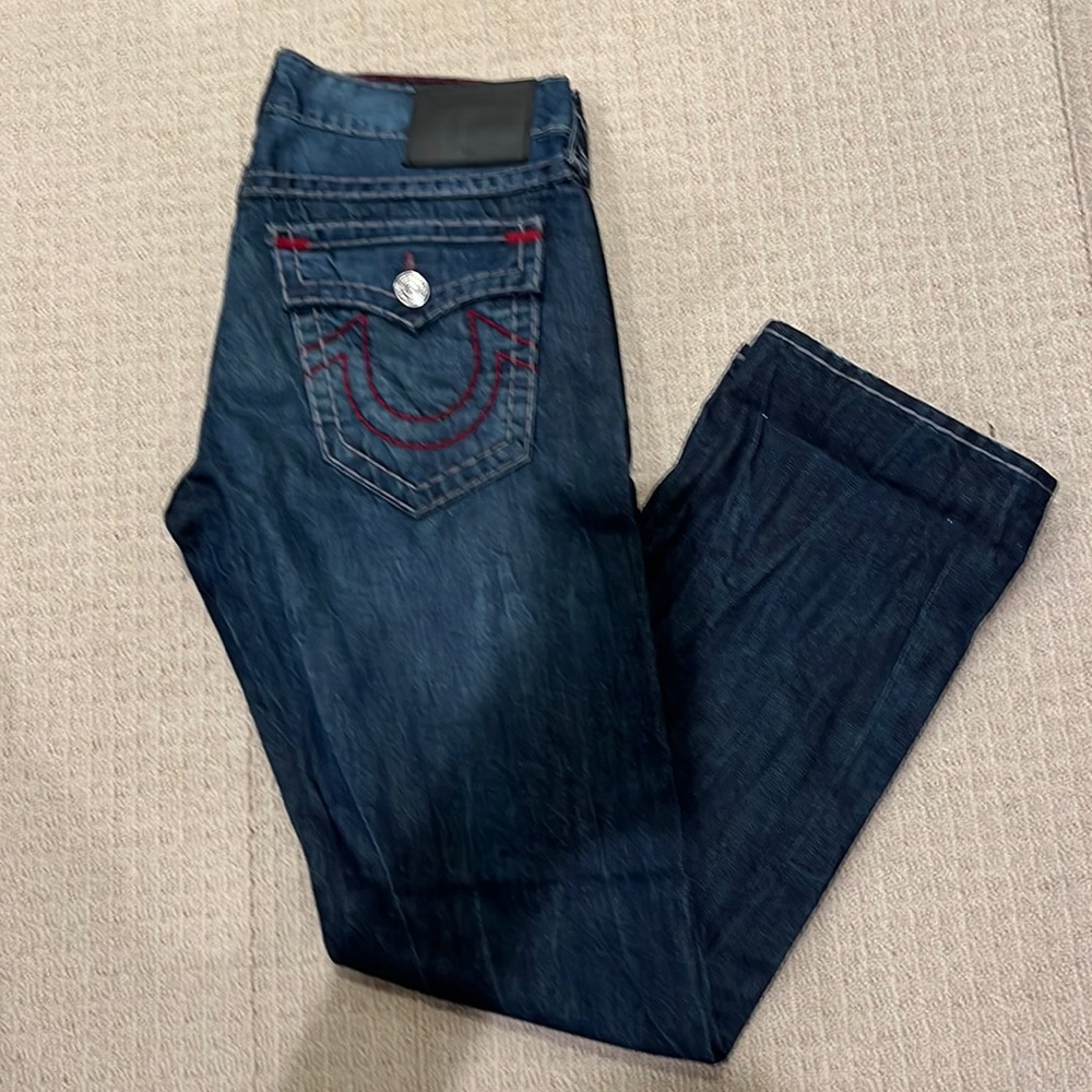 EUC True Religion Ricky T Relaxed Straight Jeans | Size 36